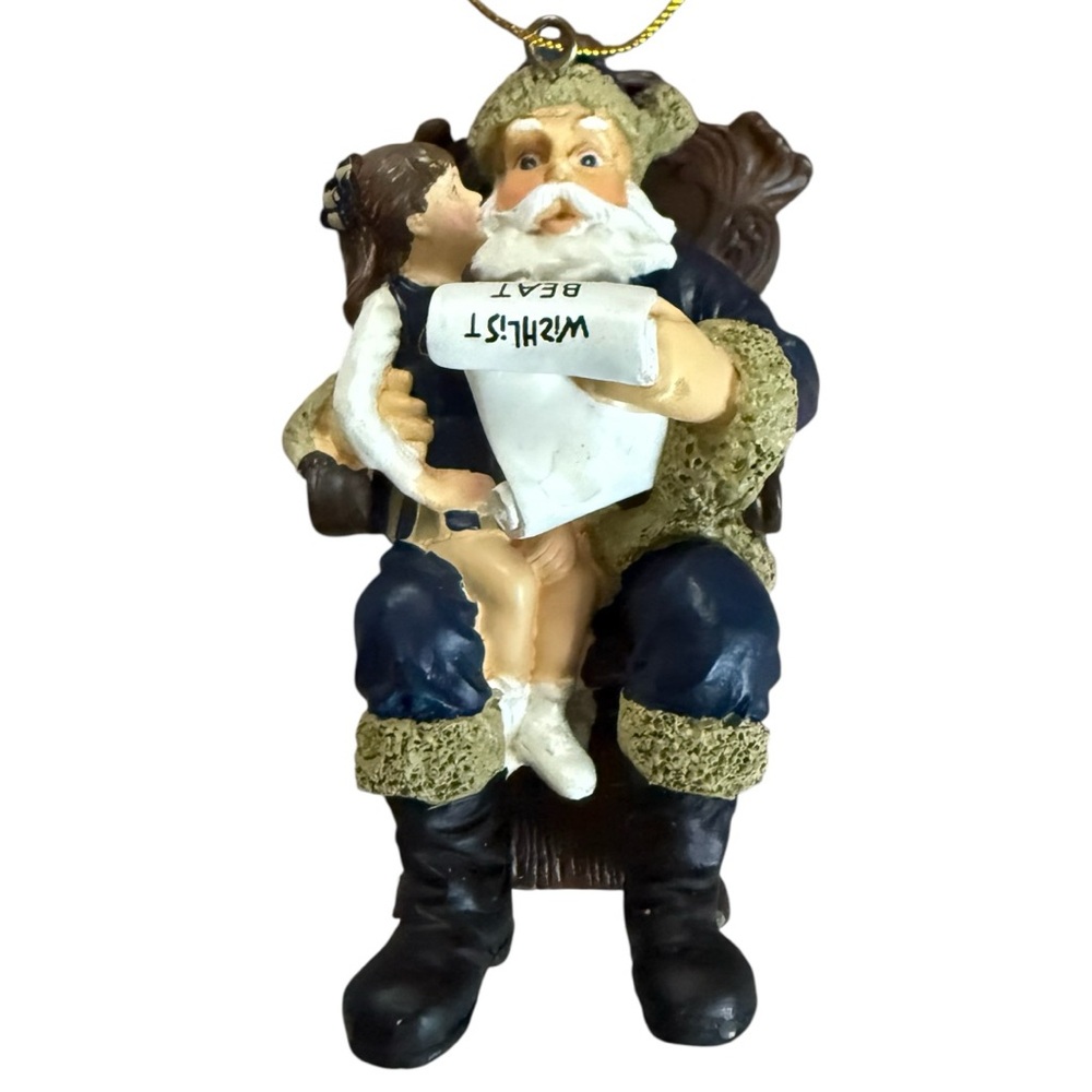 University of Pittsburgh Wish List Santa Cheer Ornament 2001 With Box